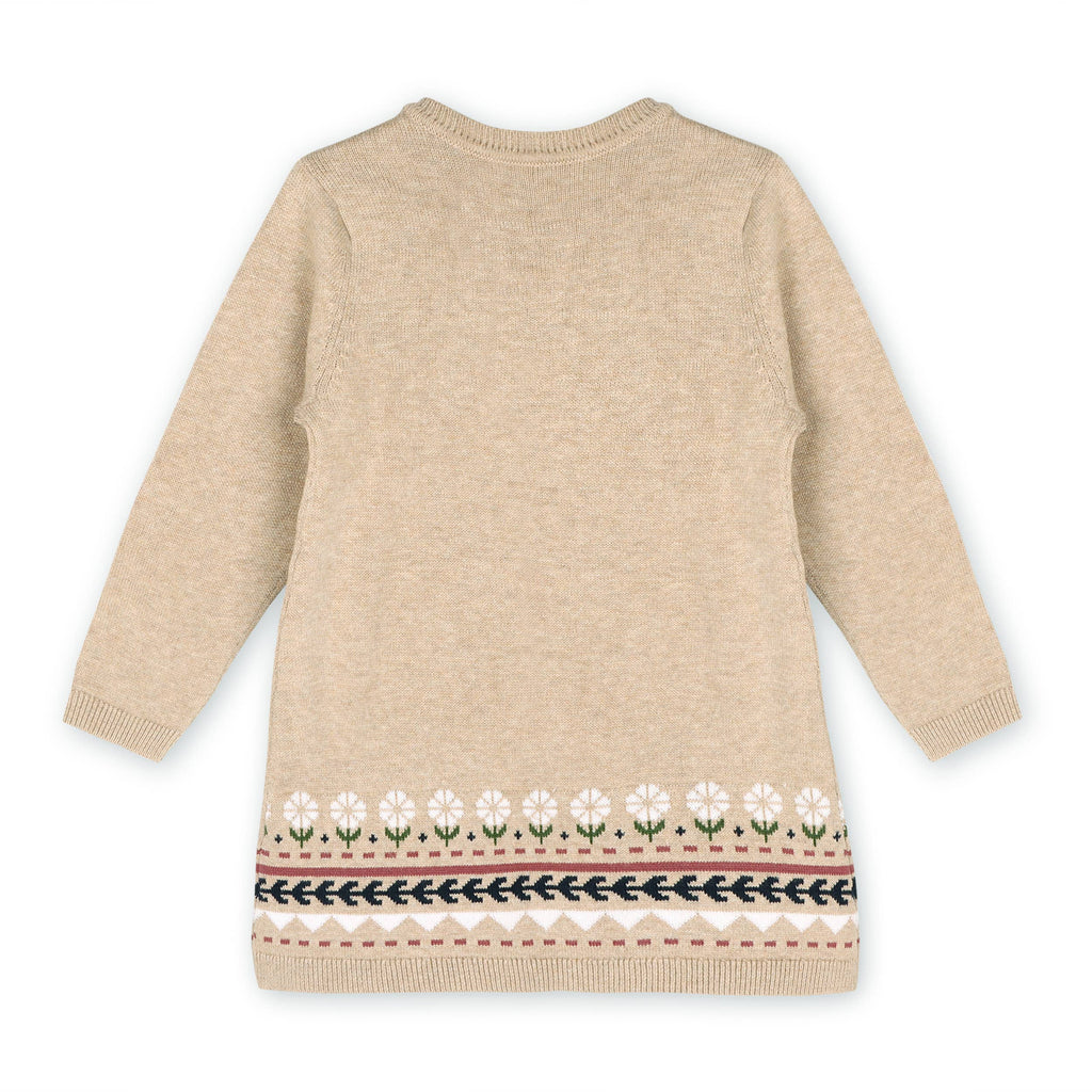 Fair Isle Organic Cotton Sweater Knit Dress