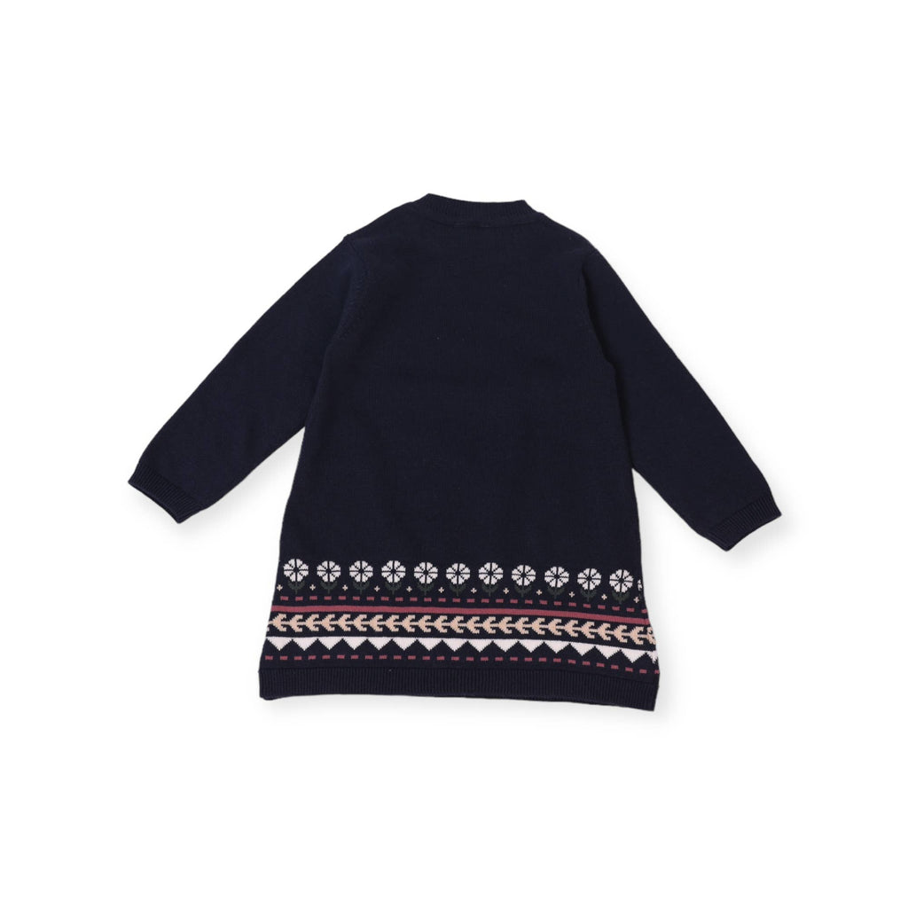 Fair Isle Organic Cotton Sweater Knit Dress