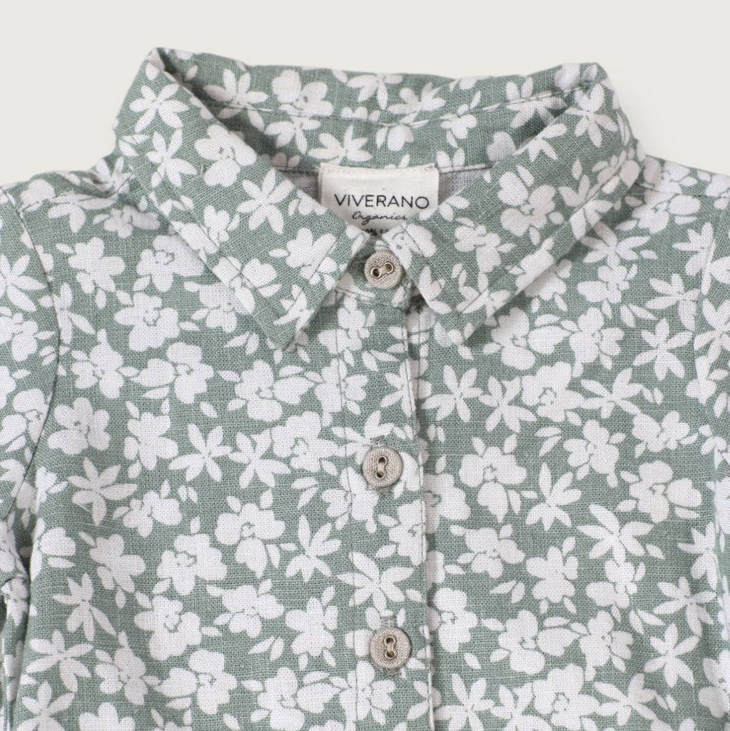 Gabriel Floral Natural Linen Shirt & Short Set